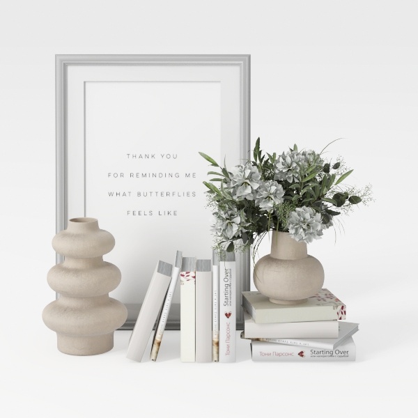 Enra Vintage vase with Handle,Blue and White