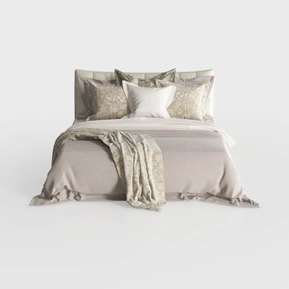 Pemberly Row Traditional Fabric King Bed in Cozy S