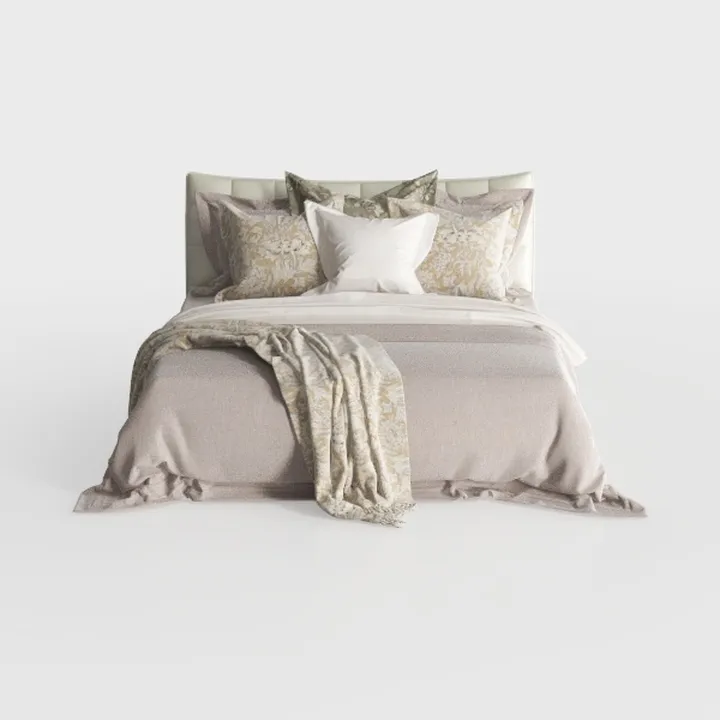 Pemberly Row Traditional Fabric King Bed in Cozy S