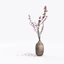 MAKHOT Rustic Ceramic Farmhouse Flower Large Left 45 Degree View