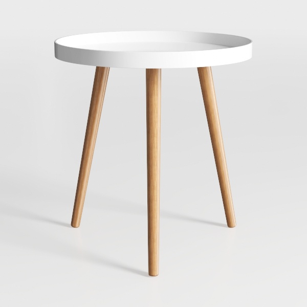 danpinera Round Side Table, Metal Legged Accent