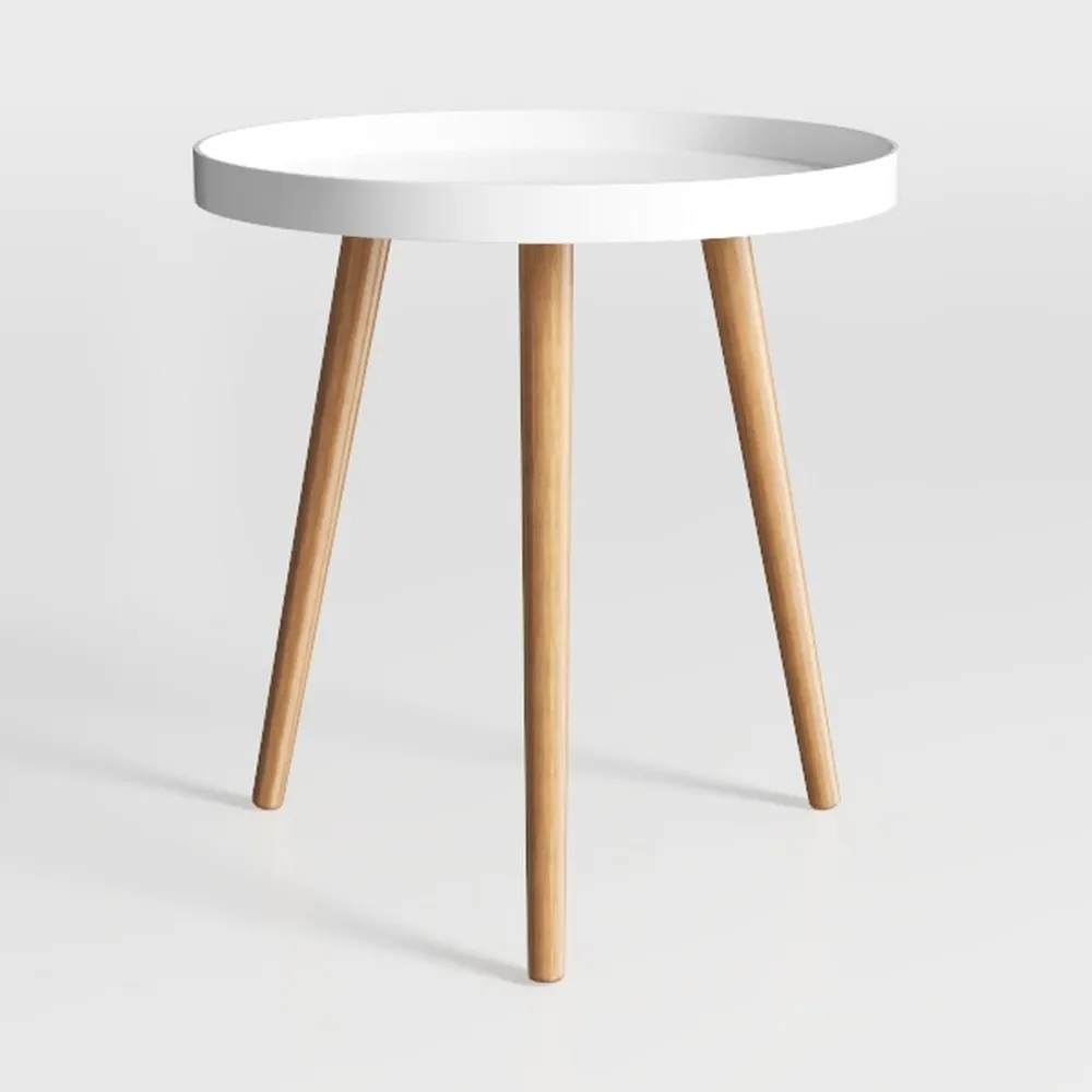 danpinera Round Side Table, Metal Legged Accent