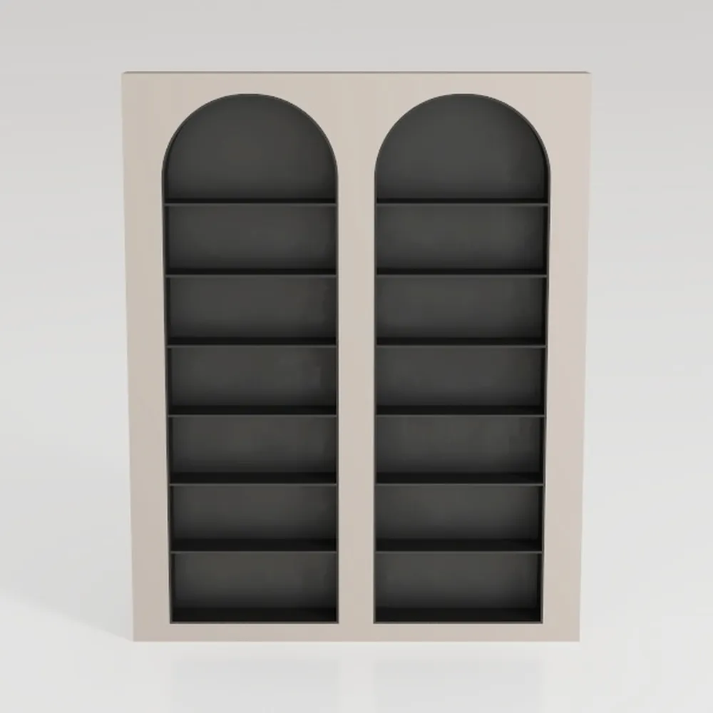 70.8” Tall Arched Bookcase, 5 Tier Tall Bookshelf,