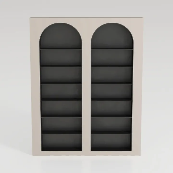 70.8” Tall Arched Bookcase, 5 Tier Tall Bookshelf,