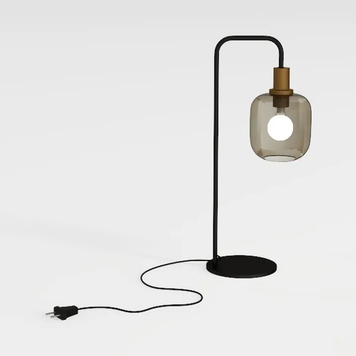 Set of 2 Industrial Table Lamps with 2 USB Port