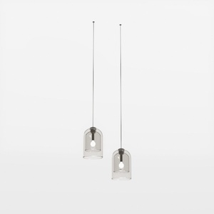 Minimalist Glass Metal Pendant Lamps 3D Model