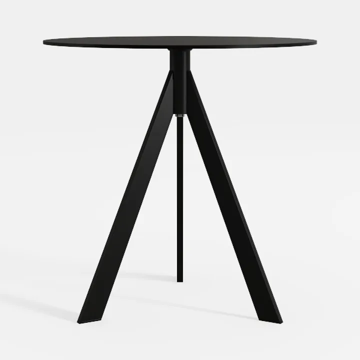 Minimalist Black Metal Round Side Table 3D Model