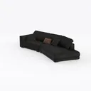 106" Cloud Sectional Couch, Left/Right Facing Left 45 Degree View