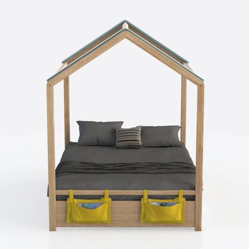 Delta Children Poppy House Wood Twin Bed, Platform