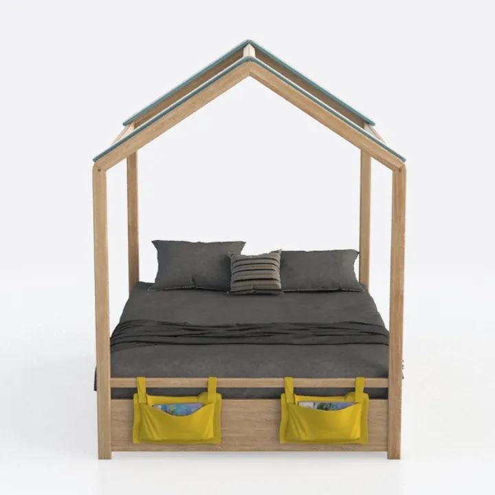 Delta Children Poppy House Wood Twin Bed, Platform