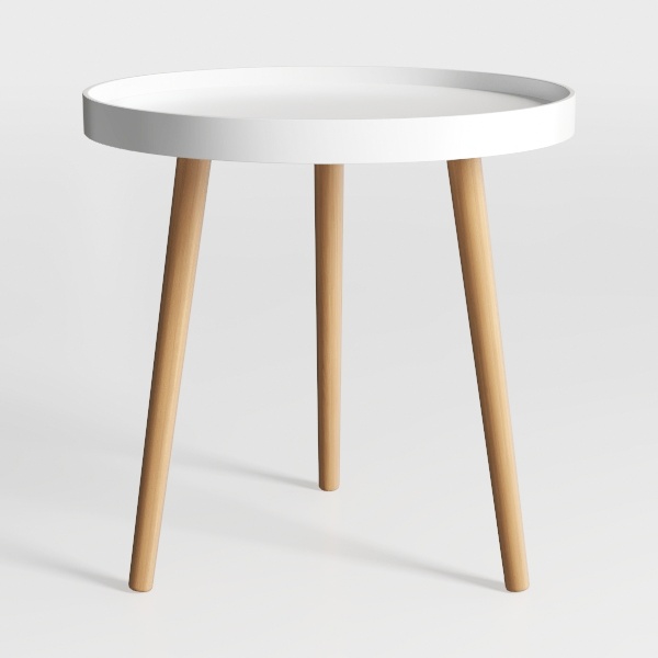 danpinera Round Side Table, Metal Legged Accent