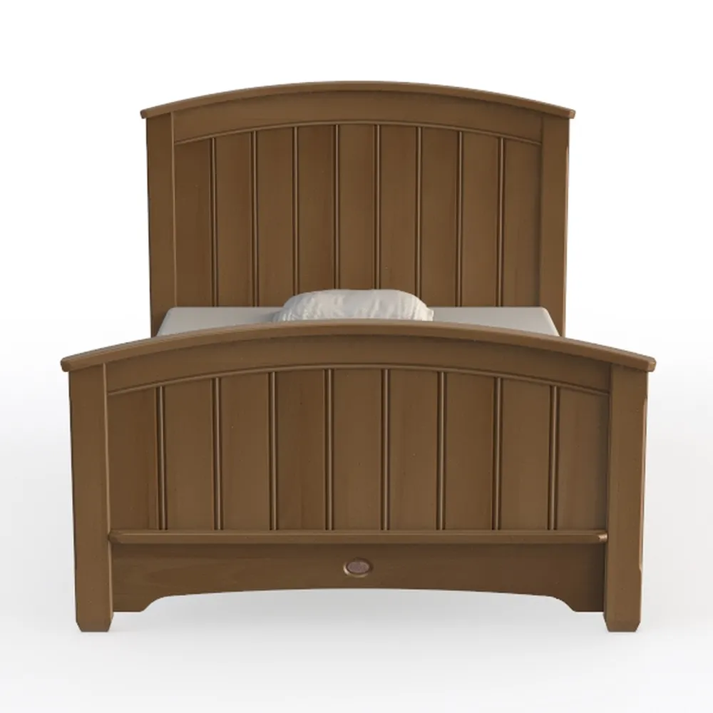 HomeStock French Flair Platform Bed in Elegant Fin