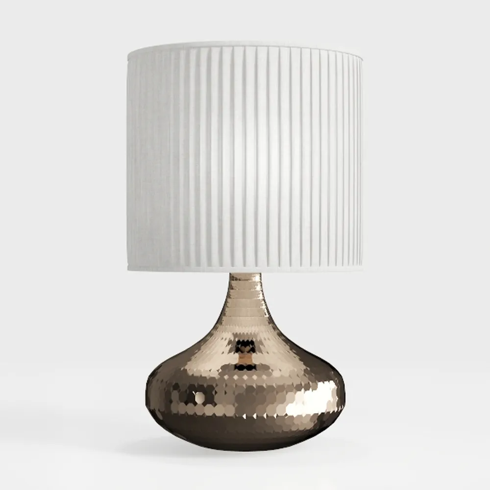 Small Pleated Table Lamp for Bedroom, Bedside
