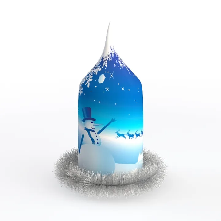 Christmas Snowman Printed Decorative Candle 3D Model
