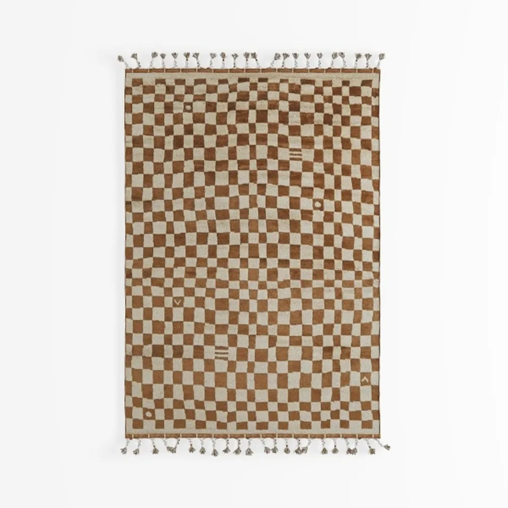 nuLOOM Adelaide Mid-Century Checkered Shag Area Rug