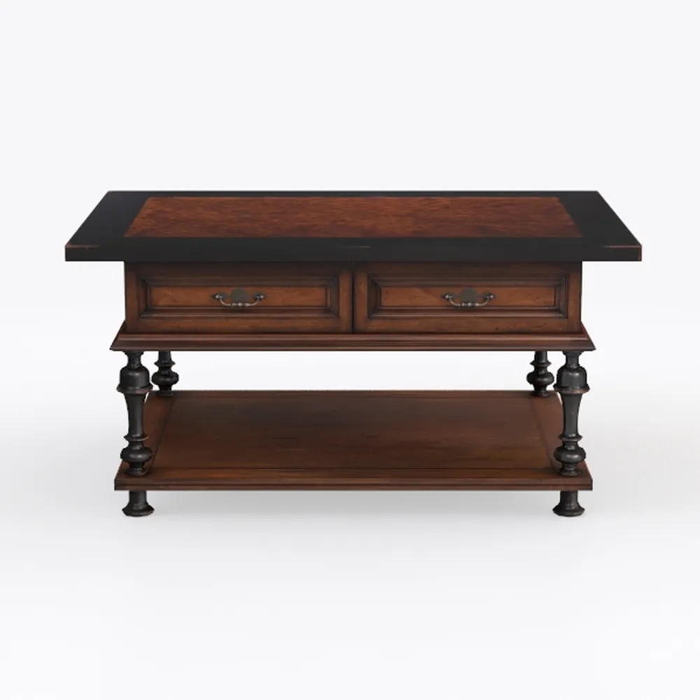 Katie 43 in. Dark Brown Standard Rectangle Wood Co