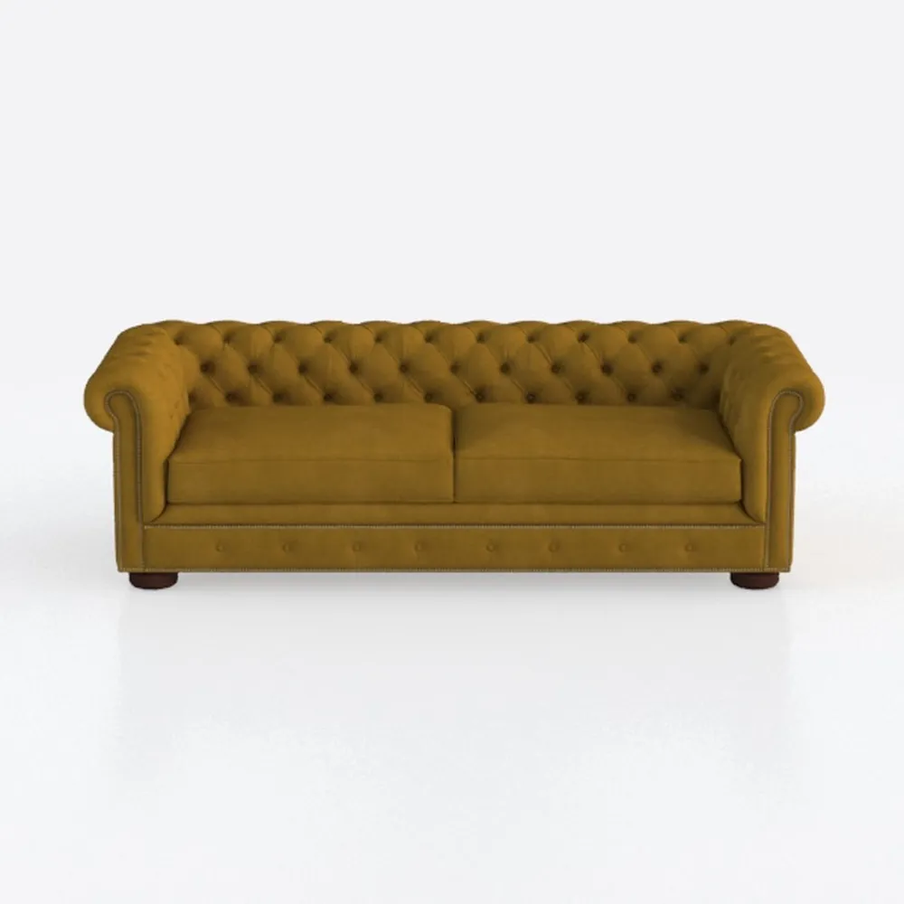 Large Sofa, Velvet Three-seat Sofa Classic