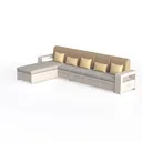 Vesgantti 142" U Shaped Sectional Couch, Comfy Left 45 Degree View