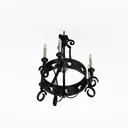 3-Light Semi Flush Mount Ceiling Light, Farmhouse Right 45 Degree View