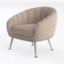 Bonzy Home Swivel Barrel Chair, Modern Velvet Left 45 Degree View