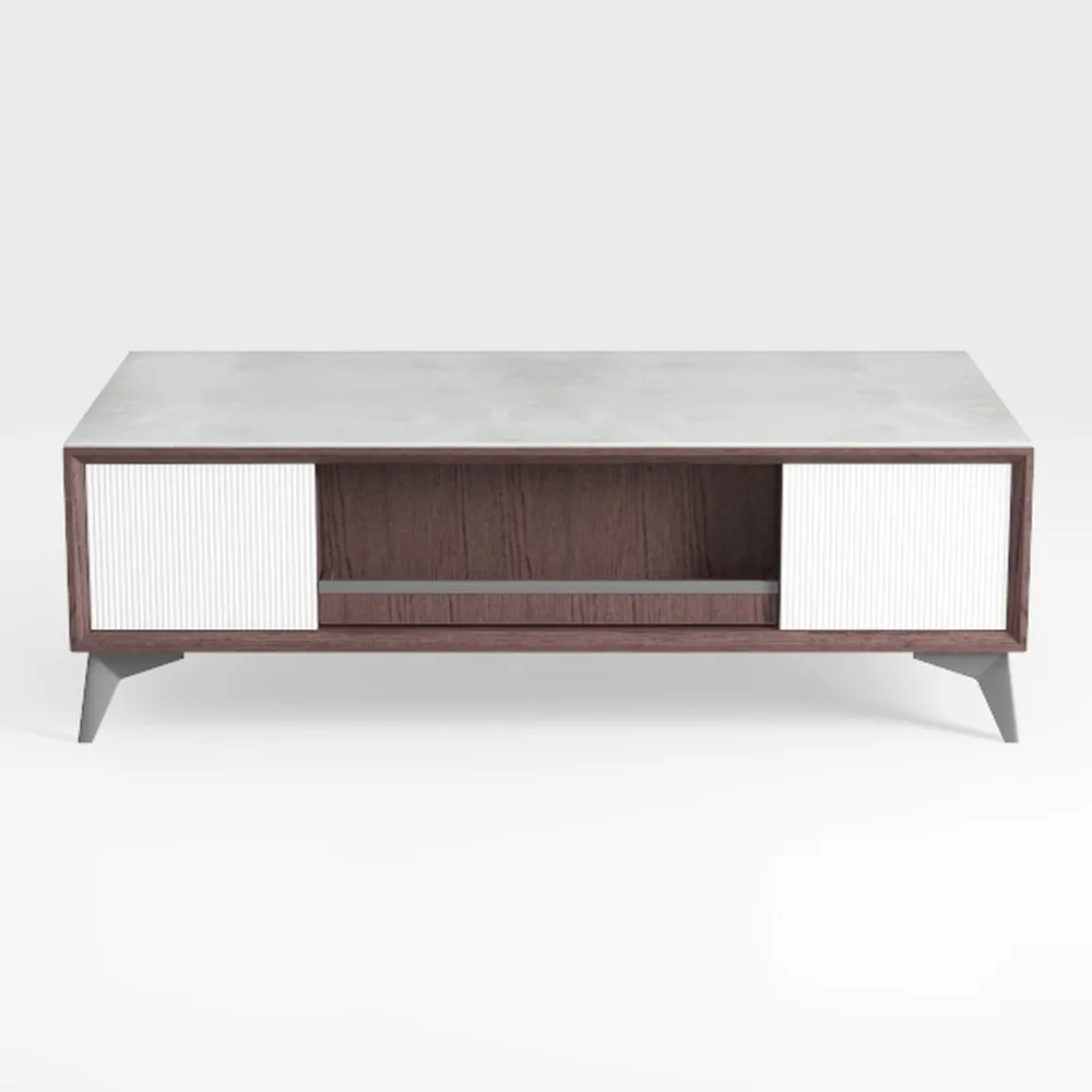 Modern Coffee Table & 65" TV Stand Set of 2, LED