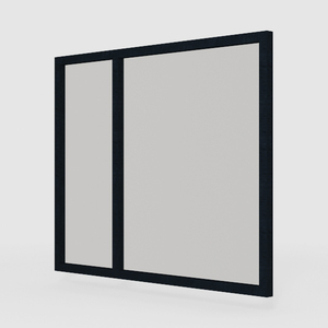 Minimalist Black Solid Wood Wall Mirror 3D Model