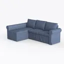 109.8" Modern L Shaped Sofa Modular Cloud Left 45 Degree View