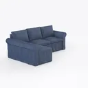 109.8" Modern L Shaped Sofa Modular Cloud Right 45 Degree View