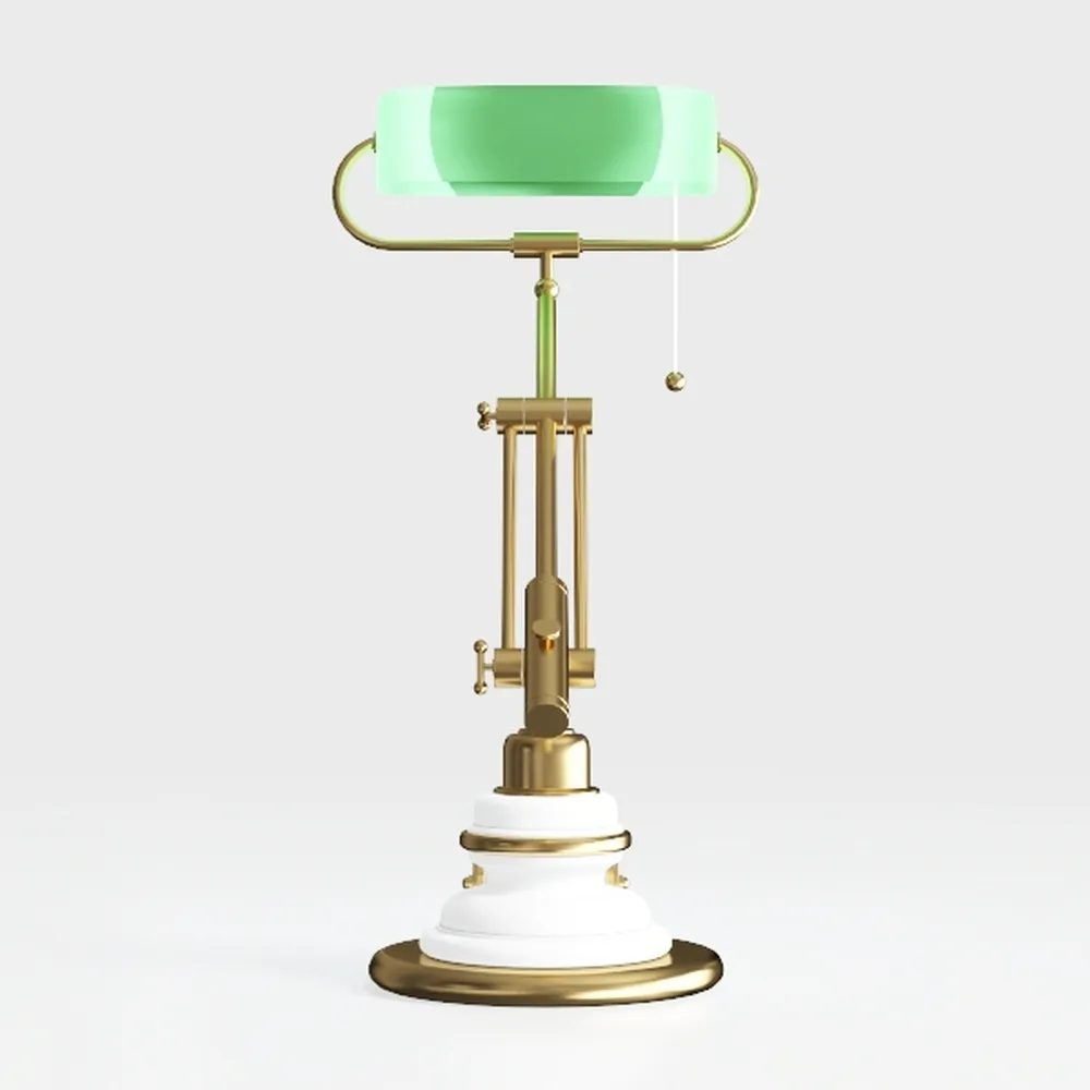 Newrays Vintage Green Glass Bankers Desk Lamp for 