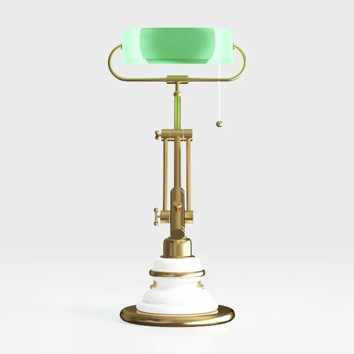 Newrays Vintage Green Glass Bankers Desk Lamp for 