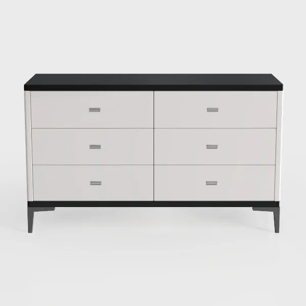 Modern Two Tone Solid Wood Dresser With Six Drawers 3D Model | Homestyler  originated from Autodesk