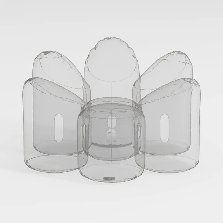 Transparent Acrylic Modern Special shaped Lounge Chair 3D Model