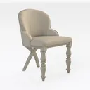 Baxton Studio Nivernais Armchair, Large, Brown Right 45 Degree View