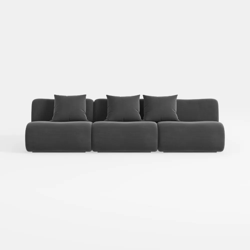 110“ U Shaped Sectional Sofa, Luxury Chenille