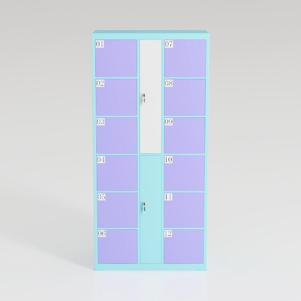 SEDETA Display Cabinet with Glass Doors, 6 Tier