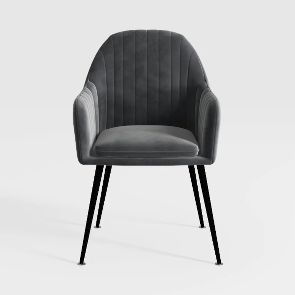 Navy Blue Nordic Style Dining Chair with Soft