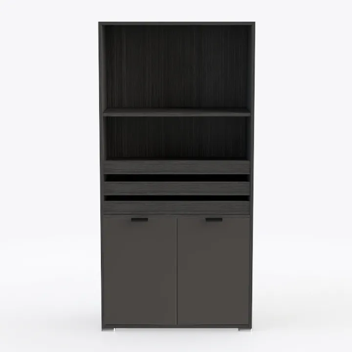 71" Metal Cabinet-Black&Gray Heavy Duty Storage