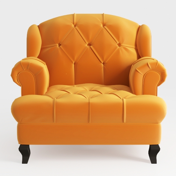 QHITTY Modern Velvet Chesterfield Accent Chair