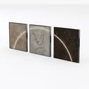 Large 3D Textured Framed Abstract Wall Art for Left 45 Degree View