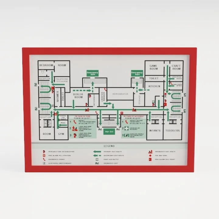 safety evacuation map-Fire safety