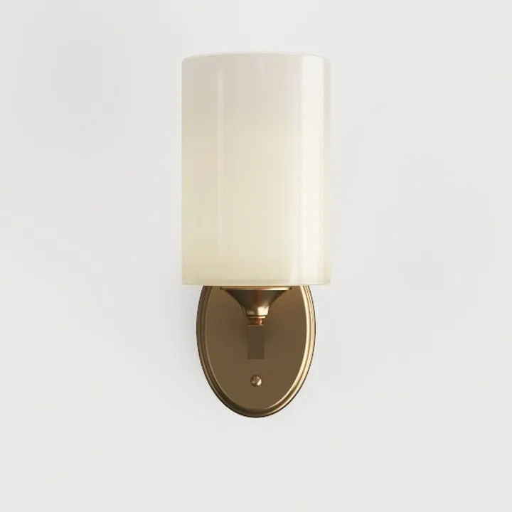 Modern Brass Glass Wall Lamp 3D Model