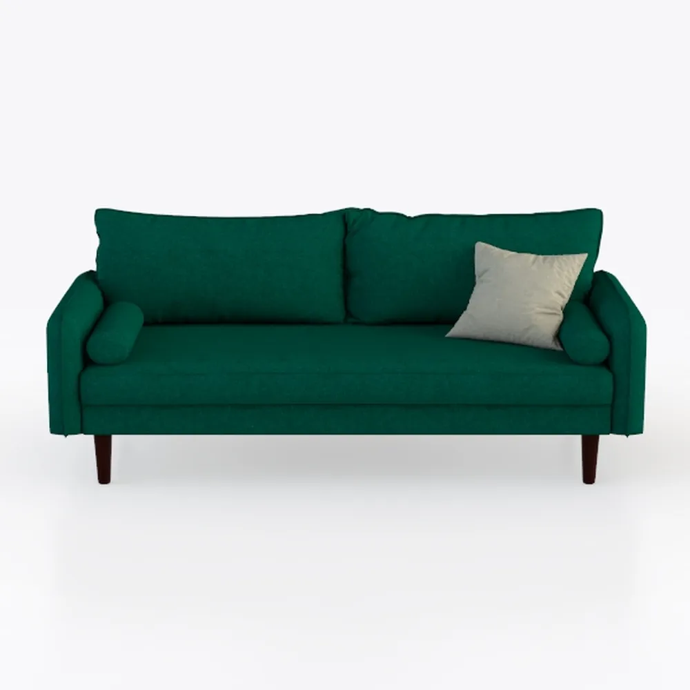 69" Small Sofa, Soft Small Couch with 2 Pillows