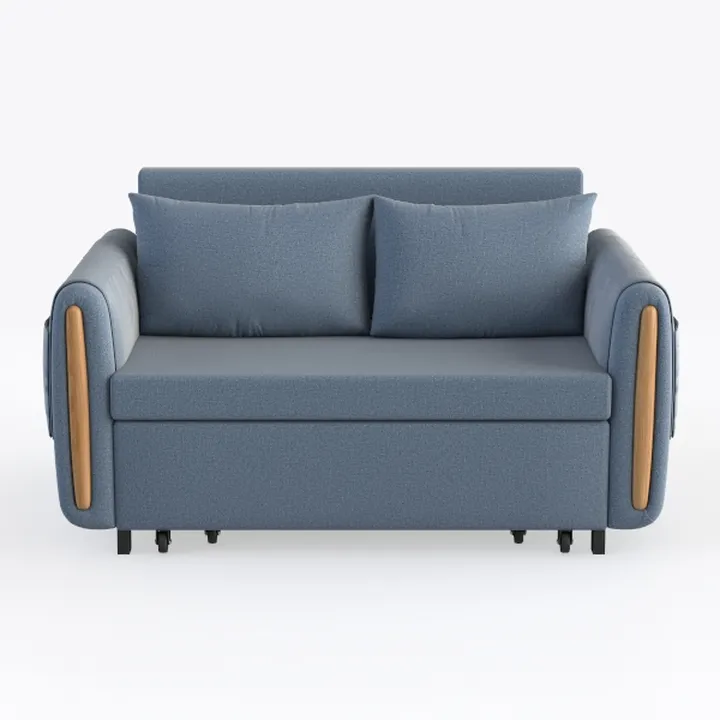 ARCLIS 70" Blue Mid-Century Modern Loveseat with U