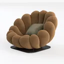 Mid Century Modern 360 Degree Barrel Swivel Accent Left 45 Degree View