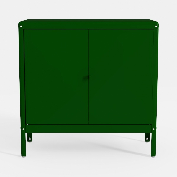 Green Metal Storage Cabinet, 36" Sideboard Buffet