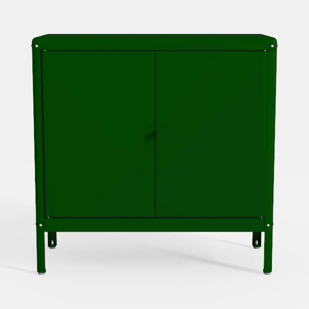 Green Metal Storage Cabinet, 36" Sideboard Buffet