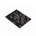 Modern Geometric Pattern Black Gray Area Rug 3D Model Left 45 Degree View