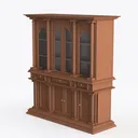 Sunset Trading Treasure Buffet and Lighted Hutch Left 45 Degree View