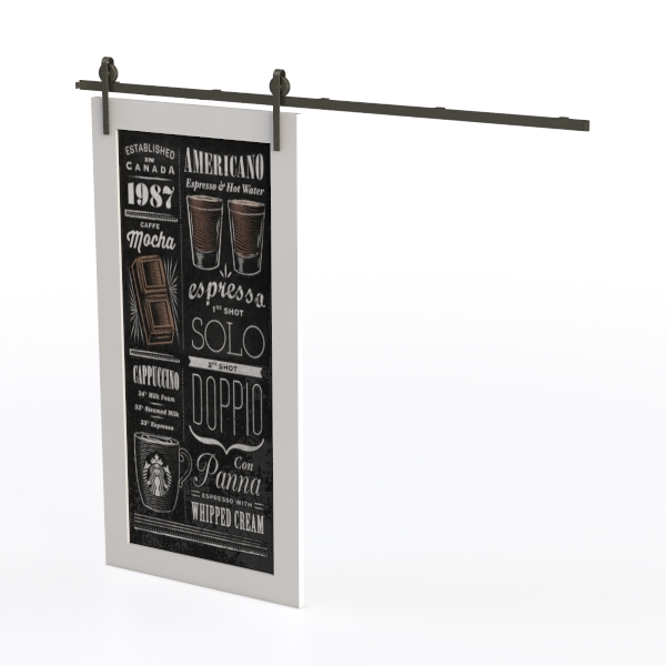 6.6FT Barn Door Hardware Kit Heavy Duty Sliding