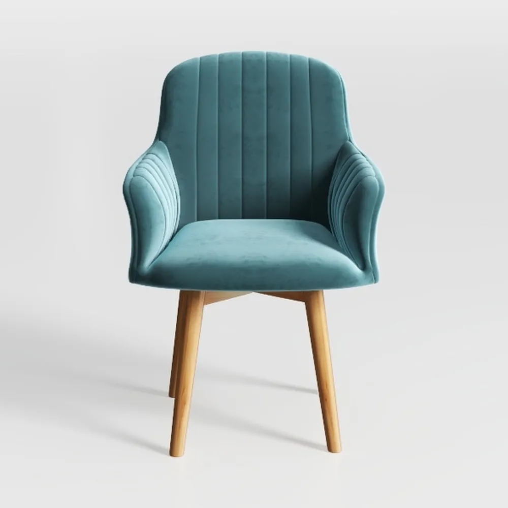 Soft Velvet Dining Chair,Cafe Milk Tea Dessert